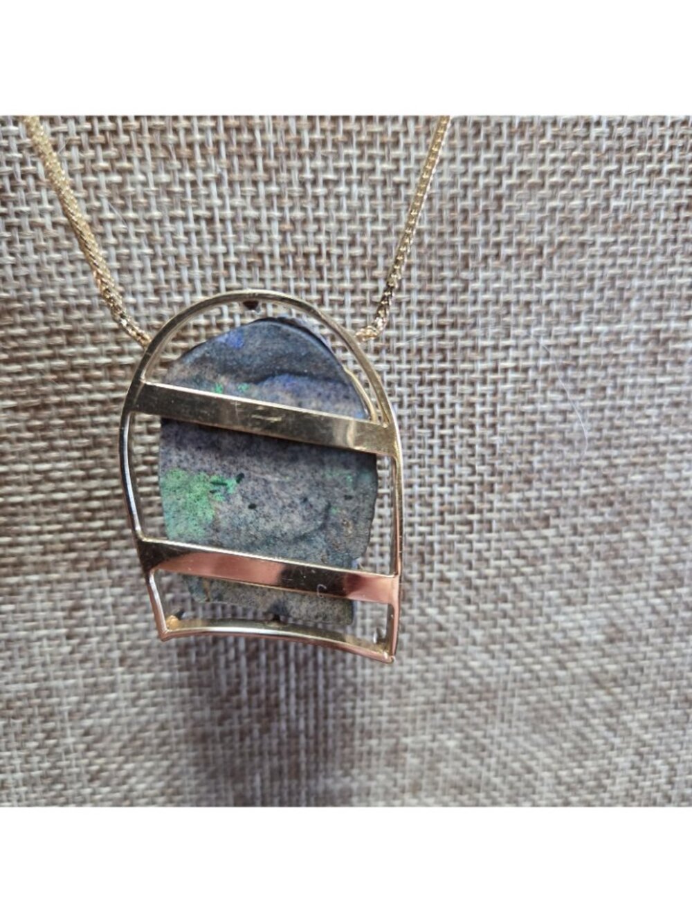 Vtg 14K Gold Carved Opal Female Face Diamond Necklace 22.42g Bust Figural 585 - Picture 9 of 16